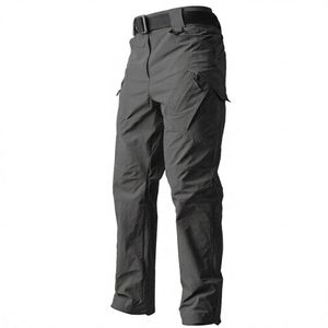 <b>Men's</b> <b>White</b> Tactical Hiking Pants Long Cargo <b>Trousers</b> with Zipper Pockets and Belt - Product Image 6