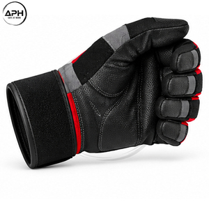 Guantes de Trabajo de Tela Flexible con Textura en la Palma, Personalizables con Marca Propia, OEM, ODM, Etiqueta Privada, Proveedor de Guantes de Ensamblaje en Gris, Negro y Rojo - Product Image 5