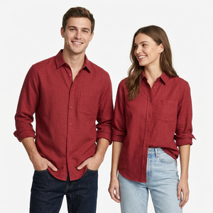 Chemise habillée décontractée à manches longues en mélange de coton Pro Felt, personnalisable, pour tenue formelle et de bureau, boutonnée, vente en gros OEM ODM - Product Image 4