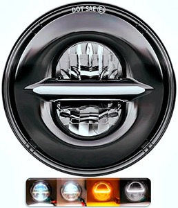 Bombilla LED ELTRON TURBO de 7 Pulgadas para Faros Delanteros con Ojo de Ángel DRL, Luz Blanca, Amarilla, Alta y Baja Intensidad, Luz Ámbar para Modelos Bullet y Thar - Product Image 1