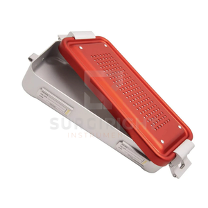Caja de Esterilización de Acero Inoxidable de Alta Calidad, Contenedor de Almacenamiento para Esterilización de Instrumentos Quirúrgicos con Tapa, por Blush Surgical - Product Image 3