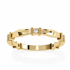 แหวนเพชรทรงกลมแบบคลาสสิก เพชรเลี้ยงในห้องปฏิบัติการ รับรองโดย IGI ทองคำแท้ 14K สำหรับงานแต่งงาน งานหมั้น และวันครบรอบ - Product Image 4