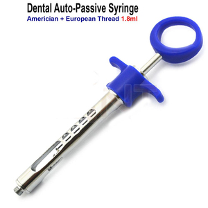 Seringues d'anesthésie dentaire auto-aspirantes en acier inoxydable de 1,8 ml, à alimentation manuelle, réutilisables, certifiées CE - Product Image 6