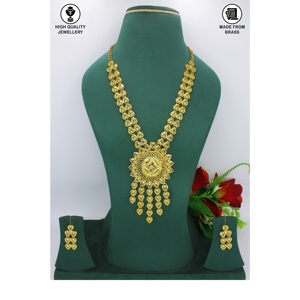 Turkish Wedding <b>Jewelry</b> <b>Sets</b> Flower Necklace <b>Jewelry</b> Gold Plated <b>Jewelry</b> 24k Gold Plated Dubai Necklace and Bracelet <b>Set</b> <b>Indian</b> - Product Image 3