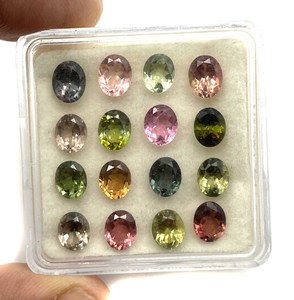 Turmalina natural multicolor de corte ovalado, gema facetada de 5*6 mm para la fabricación de joyas, certificada por IGI. - Product Image 6