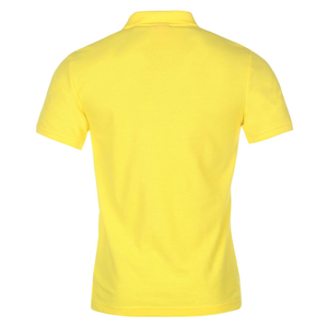 Camiseta de Algodón Amarillo Sólido para Hombre, Manga Corta, Logotipo Personalizado Bordado en la Parte Delantera, Informal, Transpirable, Tejida - Product Image 2