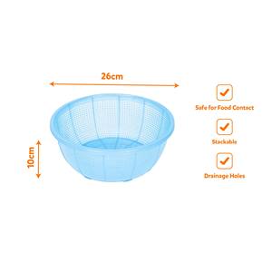 Panier égouttoir en plastique PP vierge sûr et polyvalent pour cuisine, salle de bain, usage domestique quotidien, lavabo et panier à fruits - Product Image 6
