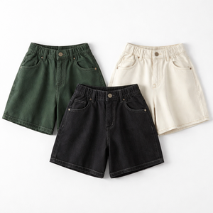 Wholesale Custom Premium Regular Fit High Waist Breathable <b>Woven</b> Jean <b>Shorts</b> for Women-Bulk Purchase Manufacturer & Supplier - Product Image 5