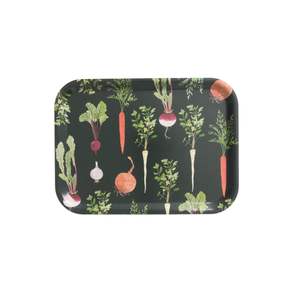 Plateau de service rectangulaire en métal émaillé floral de luxe, plateau décoratif pour table basse, pour la maison, la cuisine et le restaurant - Product Image 4