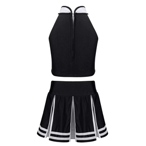 Vêtements pour équipe de cheerleading, matière hautement élastique, coupe confortable, prêts pour la scène, adaptés aux routines énergiques et aux cascades. - Product Image 5