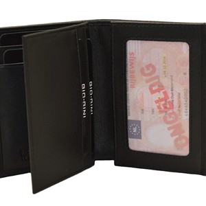 Portefeuille en cuir véritable pour homme avec protection RFID, fermeture minimaliste, courte longueur, usage quotidien, noir - Product Image 3