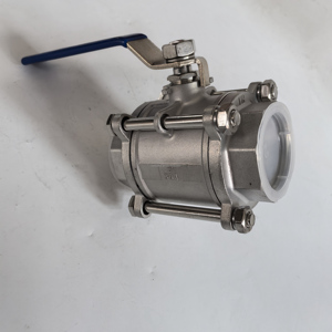 316L不锈钢三件式手动球阀1/2英寸3/4英寸中型内螺纹全孔水OEM - Product Image 2