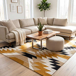 Alfombra Kilim Tejida con Patrón Geométrico, Diseño Personalizado, Alfombra de Oración de Lujo Hecha a Mano, Alfombras Kilim Multiusos - Product Image 2