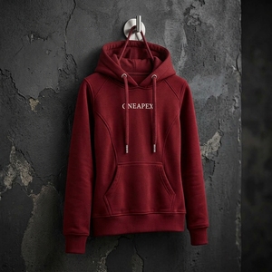 Custom <b>Mens</b> Women <b>Burgundy</b> Pullover <b>Hoodie</b> Cotton Fleece Streetwear Oversized Sweatshirt Logo Casual Unisex Apparel - Product Image 2