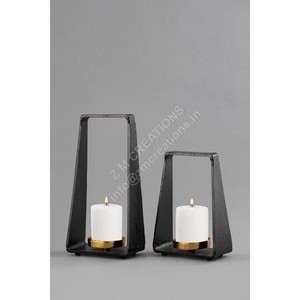 Ensemble de porte-bougies décoratifs en métal, 2 pièces - Design moderne, fabrication artisanale, fournitures pour événements de Pâques et de Noël, décorations de table de haute qualité - Product Image 3