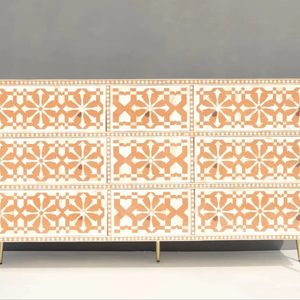 ILAHI's Bone Inlay <b>Drawer</b> Modern Design Agate Detailing <b>Storage</b> Portable Home Furniture - Product Image 1