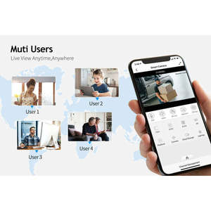 Caméra de sécurité Wi-Fi IP double objectif 4MP en gros avec grand angle de 180° et vision nocturne couleur - Product Image 2