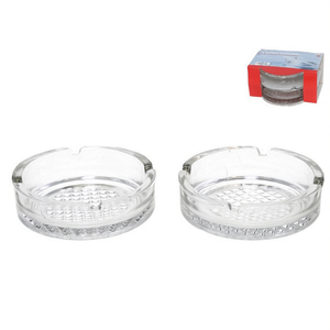 Set di 2 Posacenere in Vetro Cristallo ROYANA 10,5 CM - Product Image 3