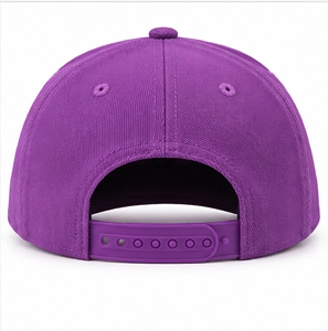 Index Apparel <b>Purple</b> 6-Panel Snapback Cap With White Embroidery Fitted Unisex Street Style <b>Hat</b> For Adults - Product Image 2