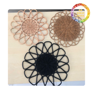 Eco friendly handmade rattan plate placemat woven <b>table</b> <b>mat</b> for kitchen dining room decor - Product Image 6