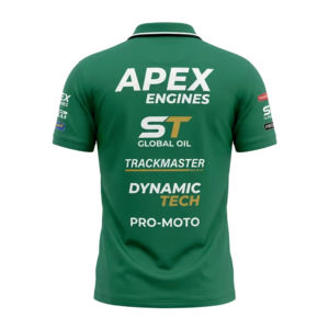 Diseña tu propia camiseta polo de automovilismo con sublimación y bordado, ligera, tallas grandes, para el personal del equipo Pitcrew. - Product Image 2