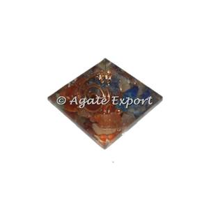 Pyramide aigue-marine sept chakra Orgone-7 Chakra Orgonite Pyramide énergie de guérison cristaux et pierres Emf Protection Pyramide - Product Image 4