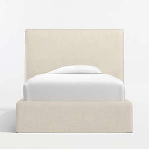 Contemporary <b>Floor</b> <b>Standing</b> Fabric Bed | Casual Luxury Fully Upholstered Bed Frame - Product Image 2