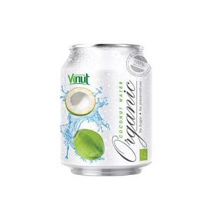 Lata de agua de coco (enlatada) de 250ml con conservante sin azúcar de exportación de alta calidad de marca OEM original en Vietnam - Product Image 1