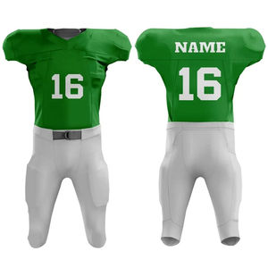 Conjunto de Uniforme de Fútbol Americano Sublimado Personalizado, Azul Marino y Dorado, 16, Jersey Ajustado sin Mangas para Hombre y Pantalones Acolchados con Cierre de Cinturón - Product Image 2