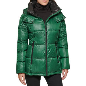Chaqueta Acolchada con Capucha para Mujer, de Invierno, Personalizada OEM, de Alta Calidad, Impermeable, Transpirable, para Exteriores, Cálida, Tallas Grandes, con Logotipo y Cremallera Frontal - Product Image 1