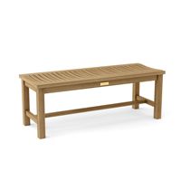 Madison 48-Zoll Gartenbank ohne Rückenlehne aus Holz, Outdoor-Möbel im zeitgenössischen Design, moderne Sitzgelegenheit für 4 Personen
