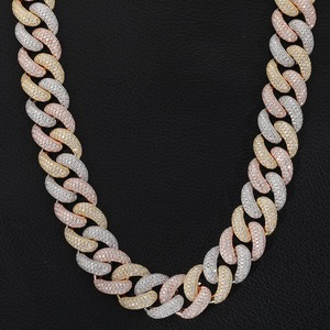Collier chaîne cubaine en diamant pour homme, style hip-hop, bijoux de mode pour le street style, les événements musicaux et les boîtes de nuit - Product Image 2