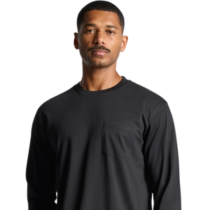 Men <b>Plain</b> Regular Fit O Neck <b>Long</b> <b>Sleeve</b> T Shirt Open Cuffs Straight Hem Cotton Basic <b>Top</b> Custom OEM Wholesale Clothing Supplier - Product Image 1
