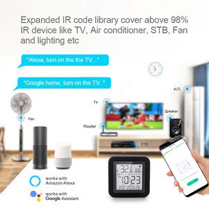 Télécommande intelligente IR WiFi Tuya avec écran LCD, capteur <span class=keywords><strong>de</strong></span> température et d'humidité, affichage <span class=keywords><strong>de</strong></span> l'heure, horloge PST-S09 - Product Image 4