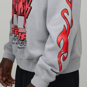 <b>Custom</b> Screen Printed Men's Sweatshirt Personalized Long Sleeve Streetwear OEM Casual Wear <b>Custom</b> Design Apparel Top Clothing - Product Image 6