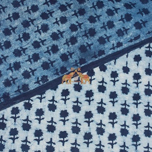 ผ้าฝ้ายพิมพ์ลายดอกไม้สีครามแบบแฮนด์บล็อก คอลเลคชั่นใหม่ ลายพิมพ์พฤกษศาสตร์ สำหรับเสื้อผ้าฤดูร้อนและผ้าตกแต่ง - Product Image 6