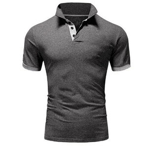 Polo de manga corta para hombre, camiseta de color sólido, informal, a la moda, con costuras, polo de verano para hombre, logotipo de alta calidad - Product Image 4