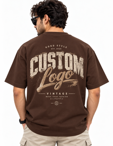 Camiseta de Cuello Redondo de Manga Corta para Hombre, 100% Algodón, Corte Regular, Color Sólido, Informal, Transpirable, de Alta Calidad, 180 g/m², 100% Algodón - Product Image 3