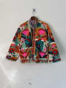Wholesale Supply for Bath Handmade 100% Cotton Velvet Suzani Kimono Jacket | Autumn Winter Breathable Quick Dry Eco-Friendly - Product Image 3