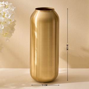 Vase capsule en métal poli effet miroir argenté moderne, décoration de luxe pour la maison, vase de sol pour le bureau, arrangements floraux élégants, fait main - Product Image 2