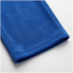 Ensemble survêtement décontracté 2 pièces pour femme : sweat à capuche bleu zippé et pantalon large, coupe ample, couleur unie, manches longues, idéal pour l'automne - Product Image 6