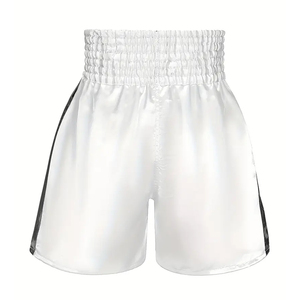 Pantalones Cortos de Entrenamiento de Boxeo Disponibles en Color Blanco, Adecuados para Deporte y Muay Thai MMA para Hombre - Product Image 3
