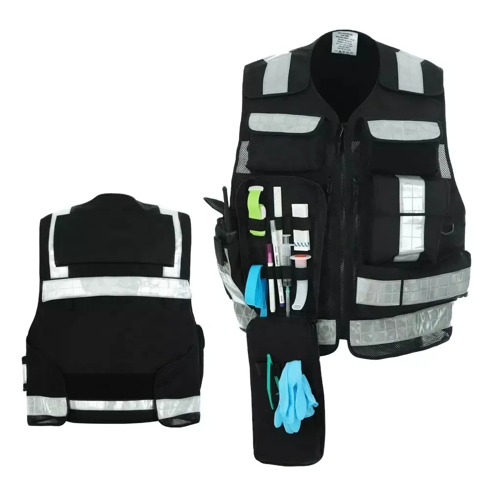 Customized design First Aid Response Hi Visibility Paramedic Ambulance Rescue Mesh Reflective medical Safety Vest
