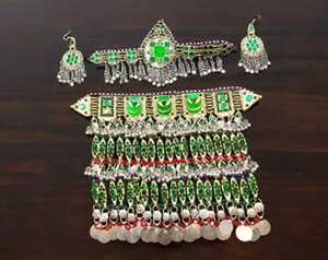 Vintage Style Afghan Kuchi Jewelry Handmade Necklace Earrings for Ladies Party Wedding Fashion - Product Image 4