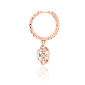 Pendientes de Aro con Diamante Cultivado en Laboratorio de 1.6CT, Oro de 10KT, Halo Colgante, Certificado IGI, Joyería de Compromiso, Lujo para Mujer - Product Image 2