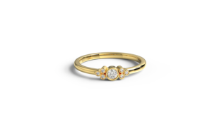 Bezel <b>Set</b> Round Engagement <b>Ring</b> Diamond Promise <b>Ring</b> for Women Delicate Bridal Jewelry <b>Ring</b> Lab Grown Diamonds - Product Image 4