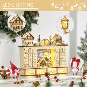 Christmas Advent Calendar with Christmas Lights for Holiday Decorations - Product Image 1