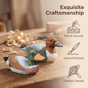 Figurines de canard sculptées à la main en bois de Sheesham, vente en gros |   Moradabad - Product Image 2
