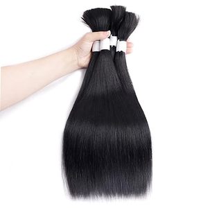 Cheveux humains vierges brésiliens Remy 100 % lavés non traités, en vrac, 1 kg, 50 cm, haute qualité, trame simple brute pour cheveux fins, tous types de cheveux - Product Image 1