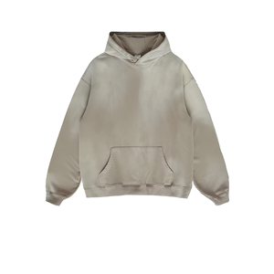 Hoodie oversize marron foncé pour homme et femme, style vintage délavé à l'acide, pull à capuche unisexe à manches longues, coupe décontractée - Product Image 3